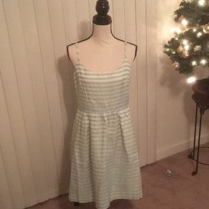 NWT J. Crew Factory sheer-stripe dress